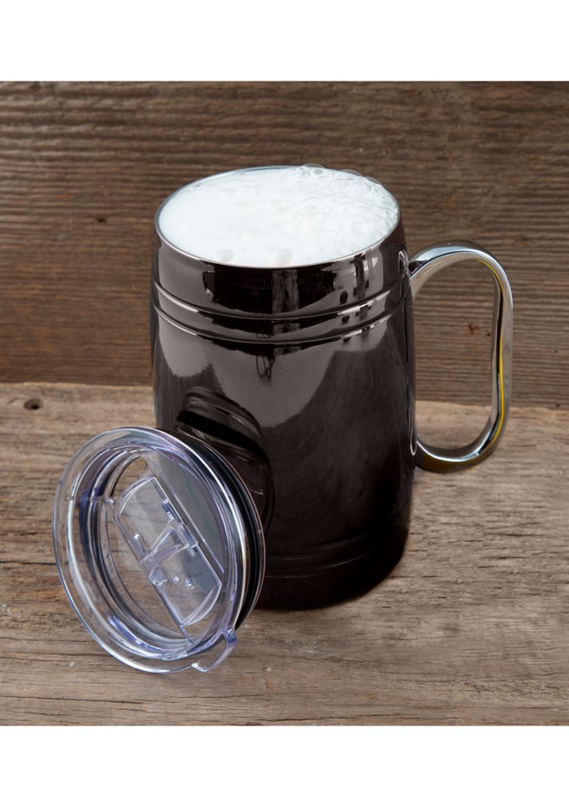 20 Ounce Insulated Black Beer Mug