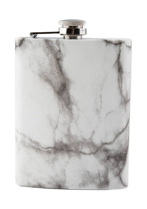 Cambridge Silversmiths 8 Ounce Marble Decal Flask