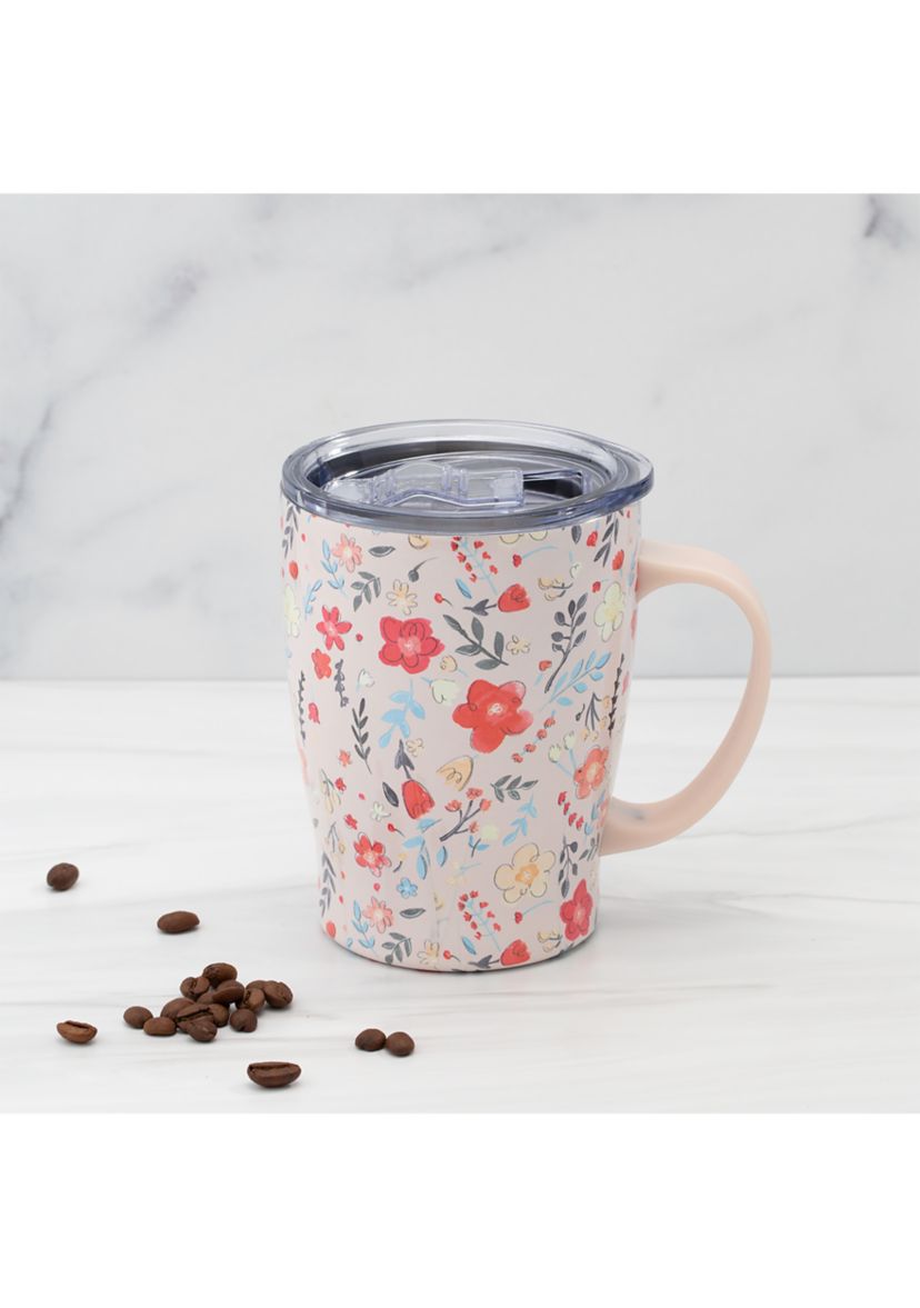 Cambridge Silversmiths 20 Ounce Pink Floral Insulated Coffee Mug | Belk