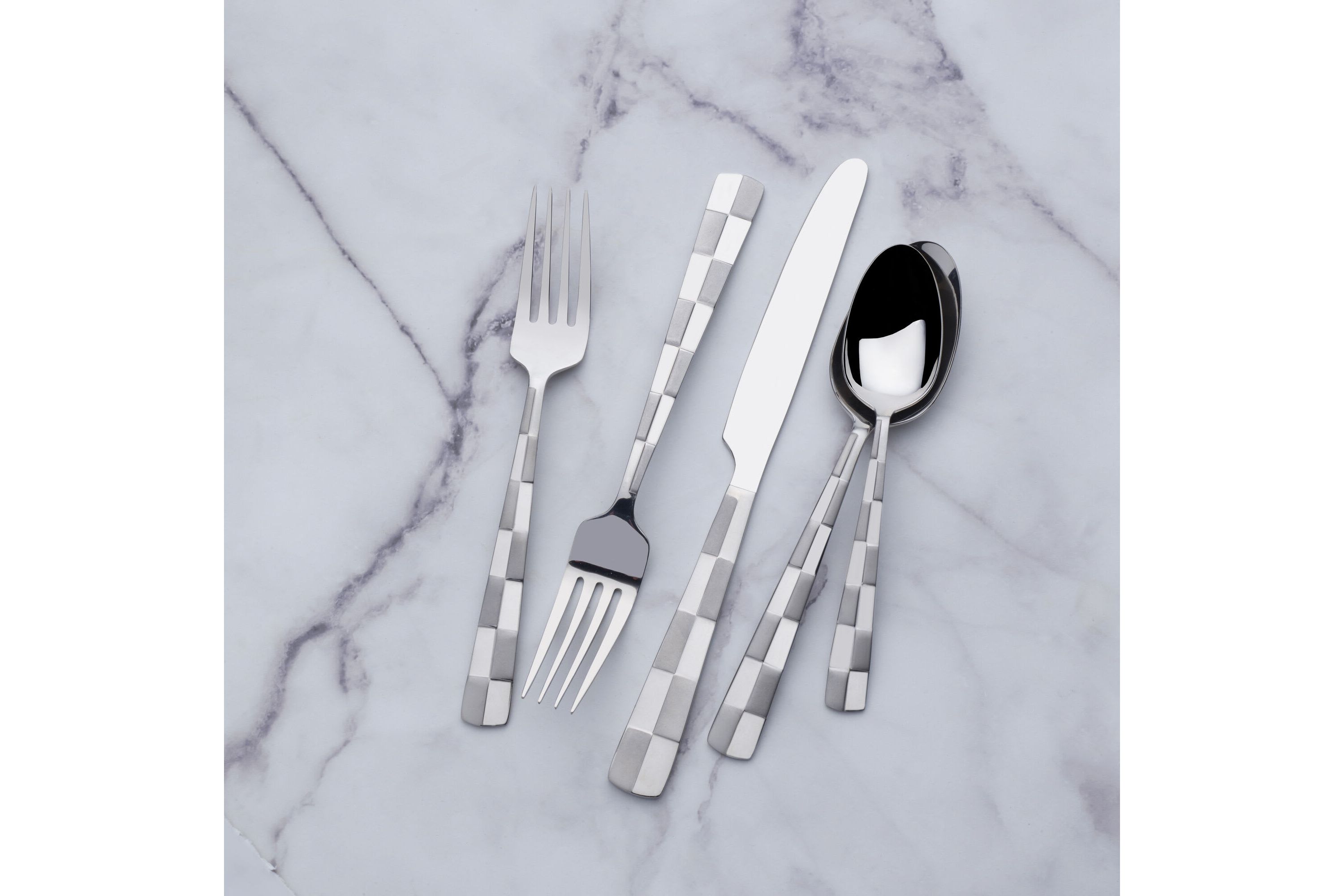 International Silver Checkered Frost 20-pc Flatware Set, Service for 4