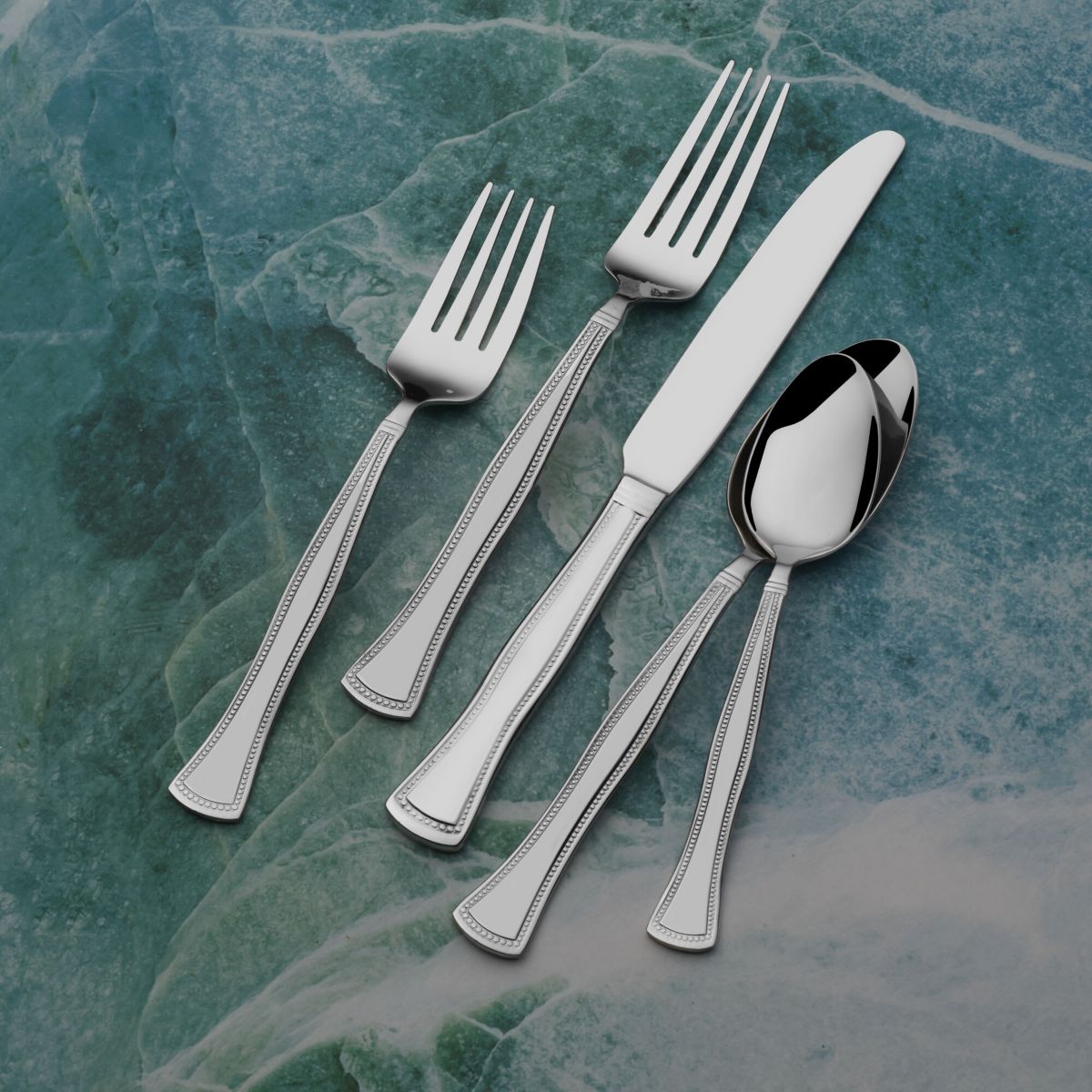 Gourmet Basics by Mikasa Chadwick Bead 20-pc Flatware Set, Service for 4