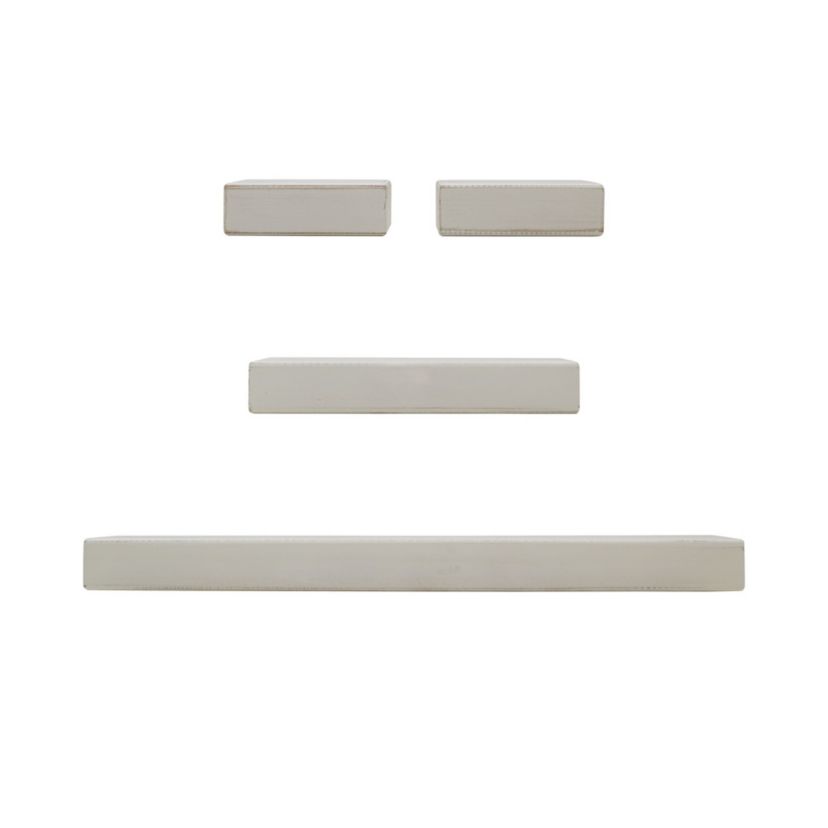 Set of 4 Chunky Shelves-White Veneer
