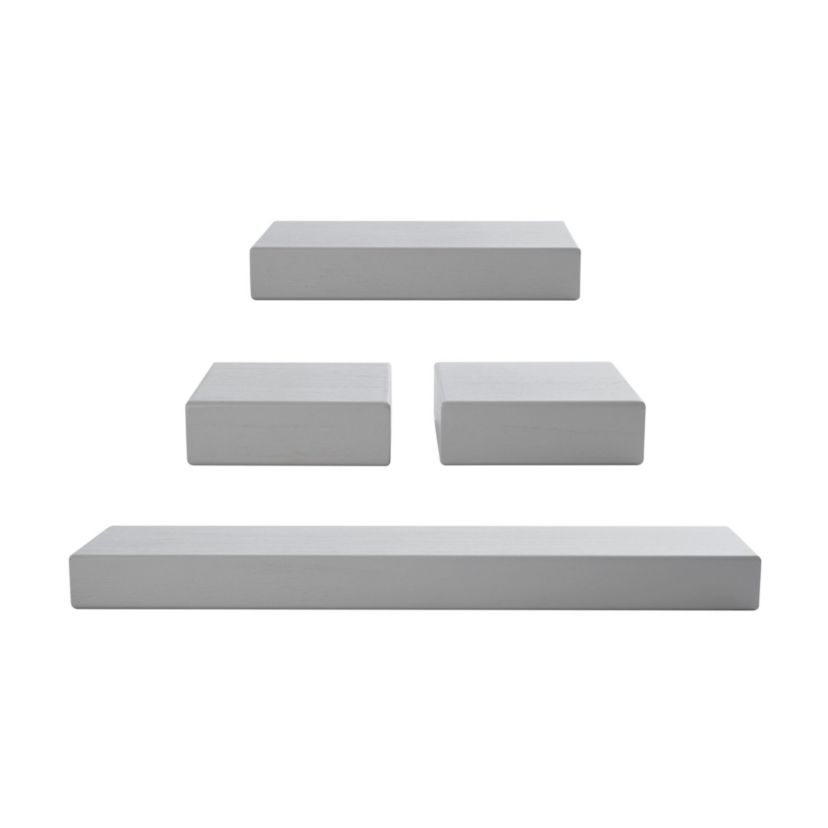 Set of 4 Chunky Shelves Gray