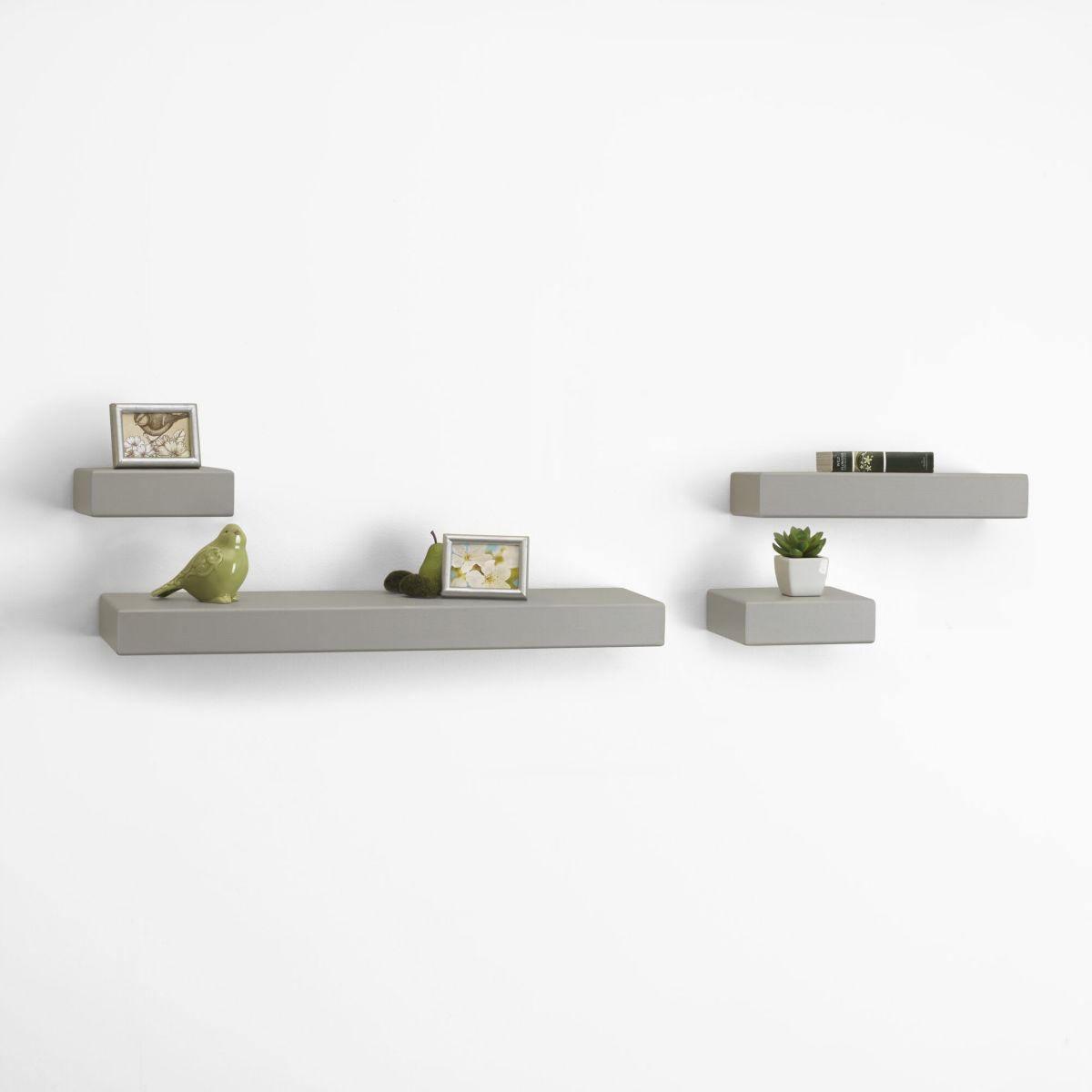 Set of 4 Chunky Shelves Gray