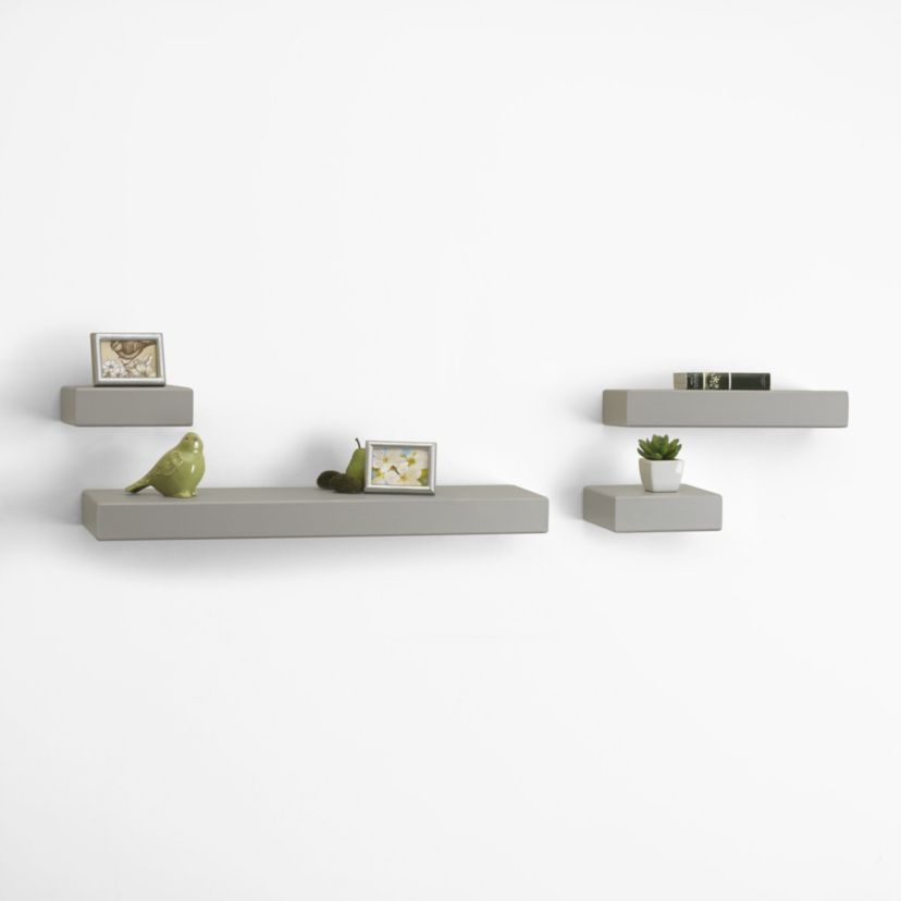 Set of 4 Chunky Shelves Gray
