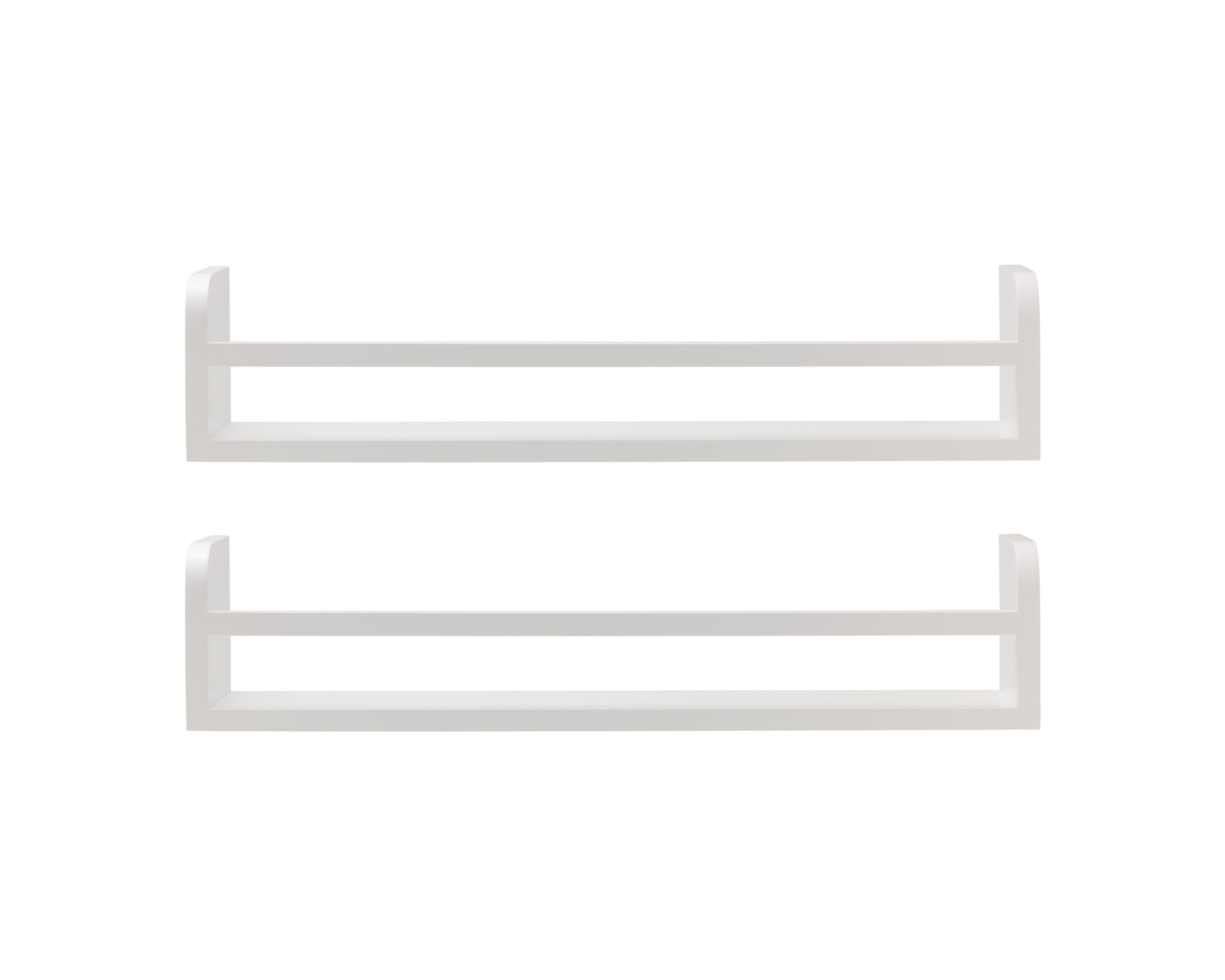 Clarendon Floating Wall Shelves for Bedroom, Living Room, Bathroom, Kitchen, Office, Nursery, Set of 5, Black