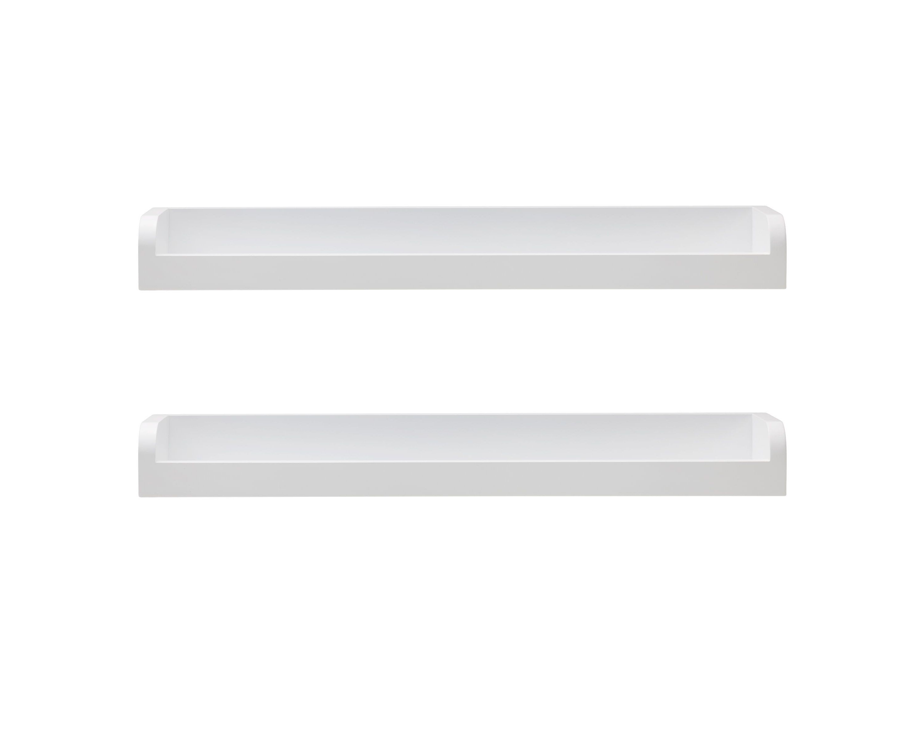 Clarendon Floating Wall Shelves for Bedroom, Living Room, Bathroom, Kitchen, Office, Nursery, Set of 5, Gray