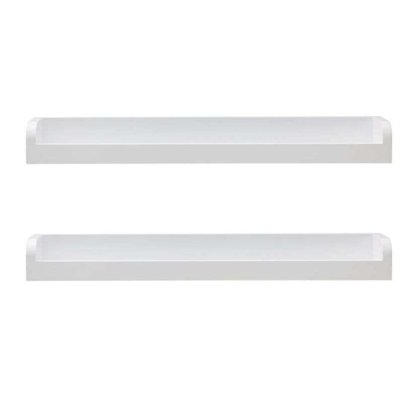 Clarendon Floating Wall Shelves for Bedroom, Living Room, Bathroom, Kitchen, Office, Nursery, Set of 5, Gray