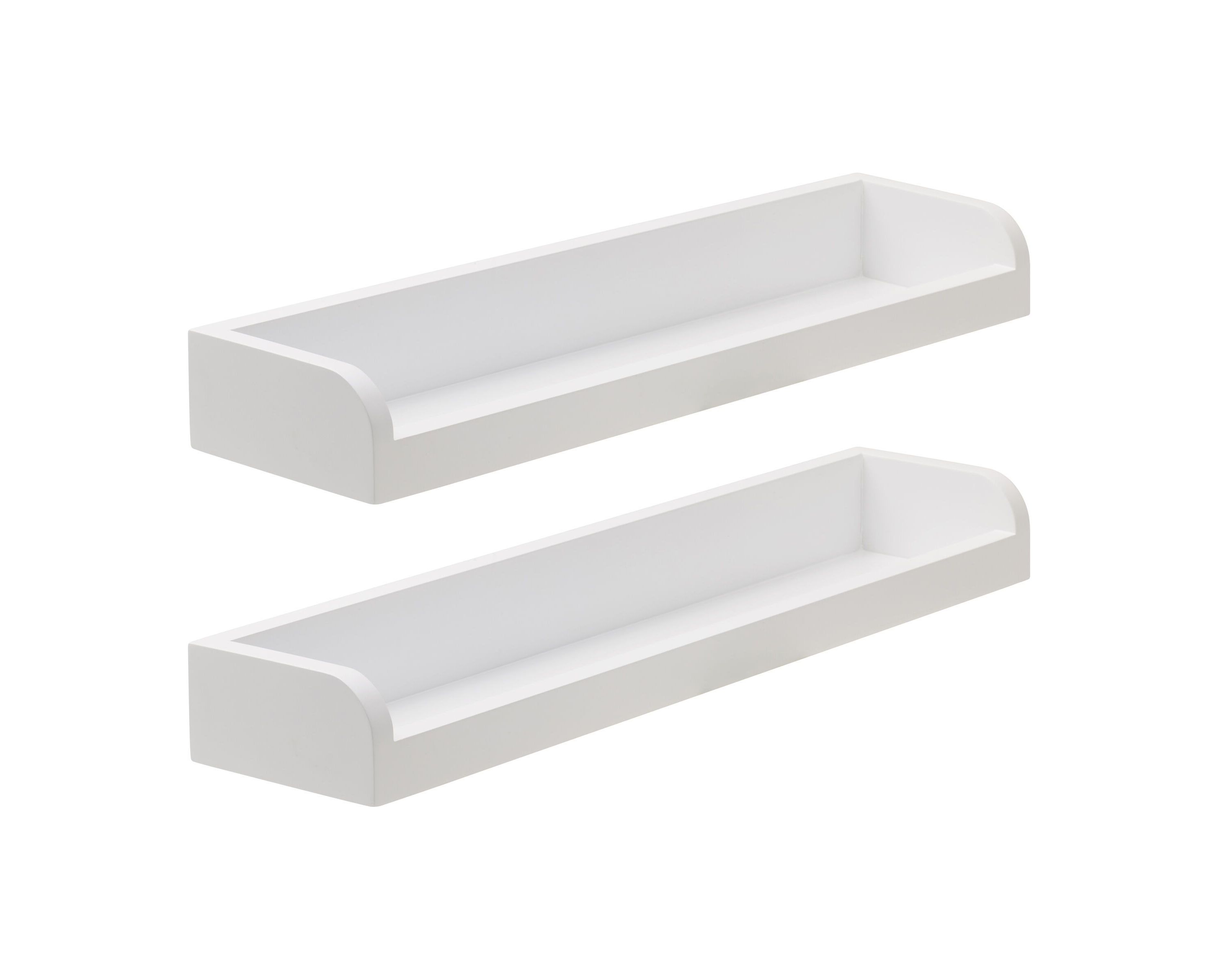 Clarendon Floating Wall Shelves for Bedroom, Living Room, Bathroom, Kitchen, Office, Nursery, Set of 5, Gray