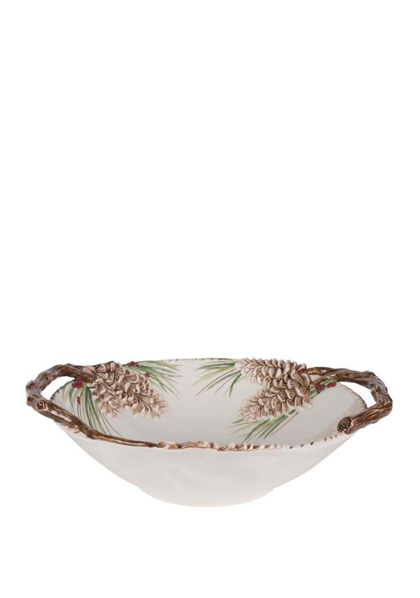 Forest Frost Centerpiece Serve Bowl