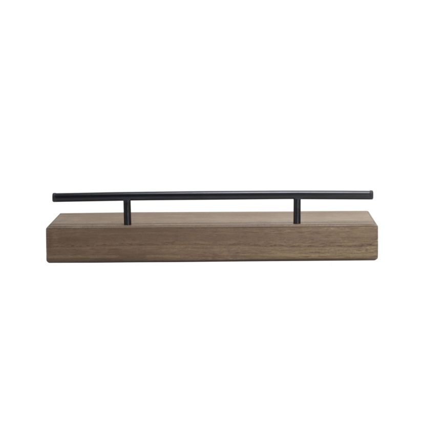 Arlington Floating Wall Shelves for Bedroom, Living Room, Bathroom, Kitchen, Office, Nursery, Set of 4, Gray