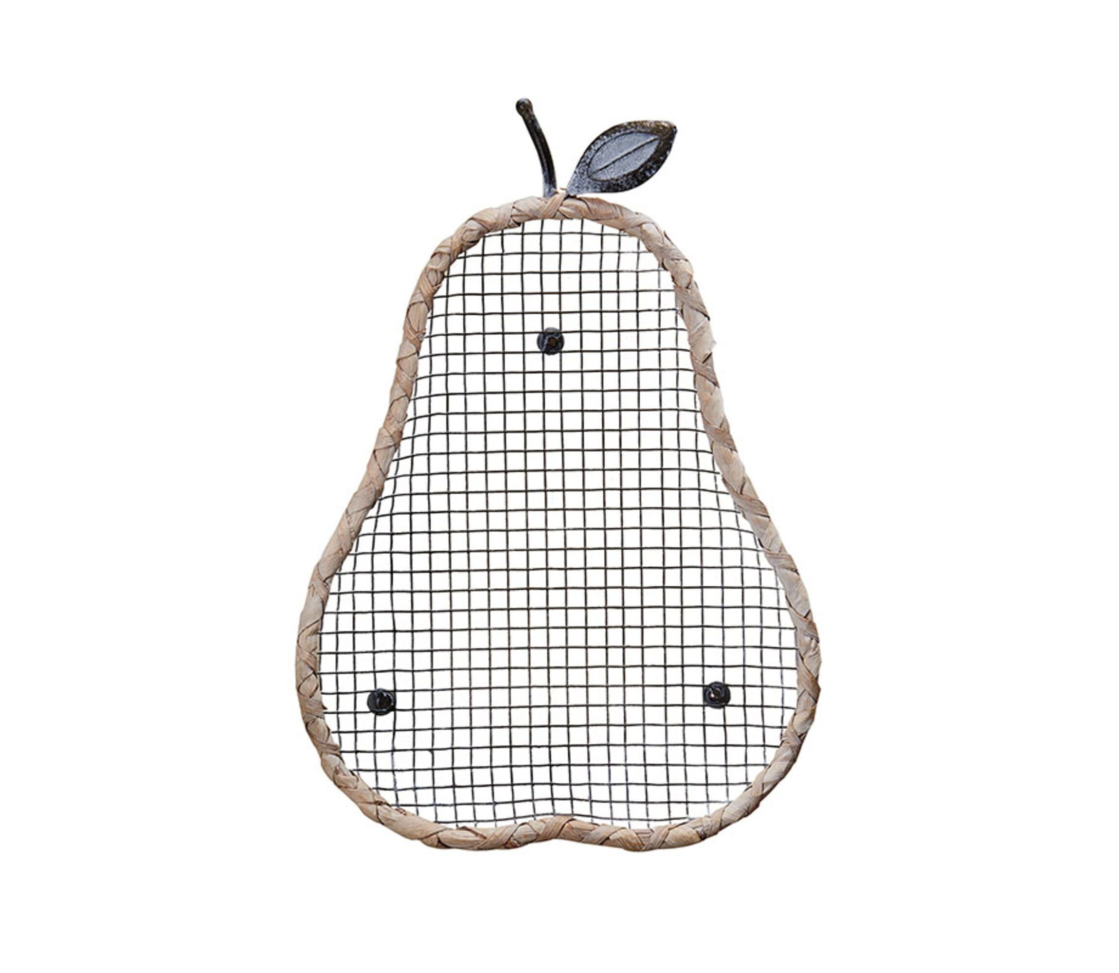 19-in Pear Wire Wall Decor