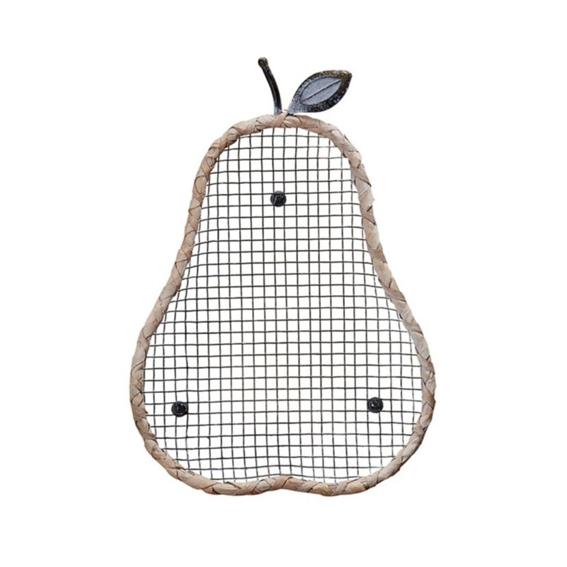 19-in Pear Wire Wall Decor