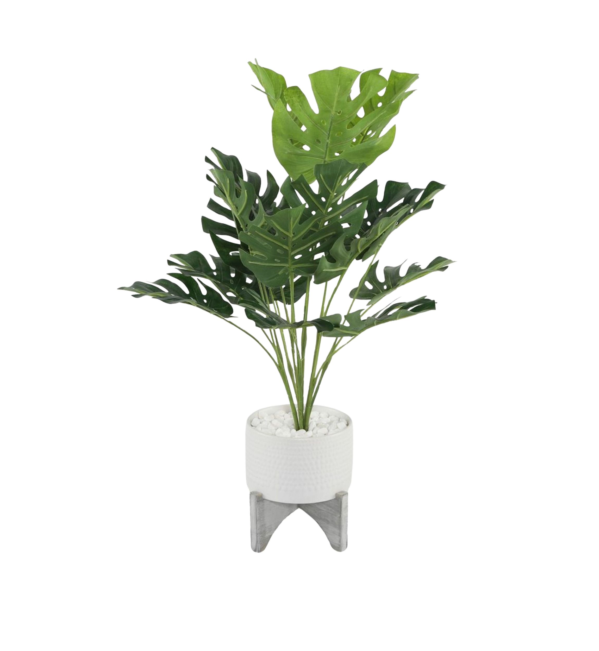 17" Artificial Leaf Plant with Stand