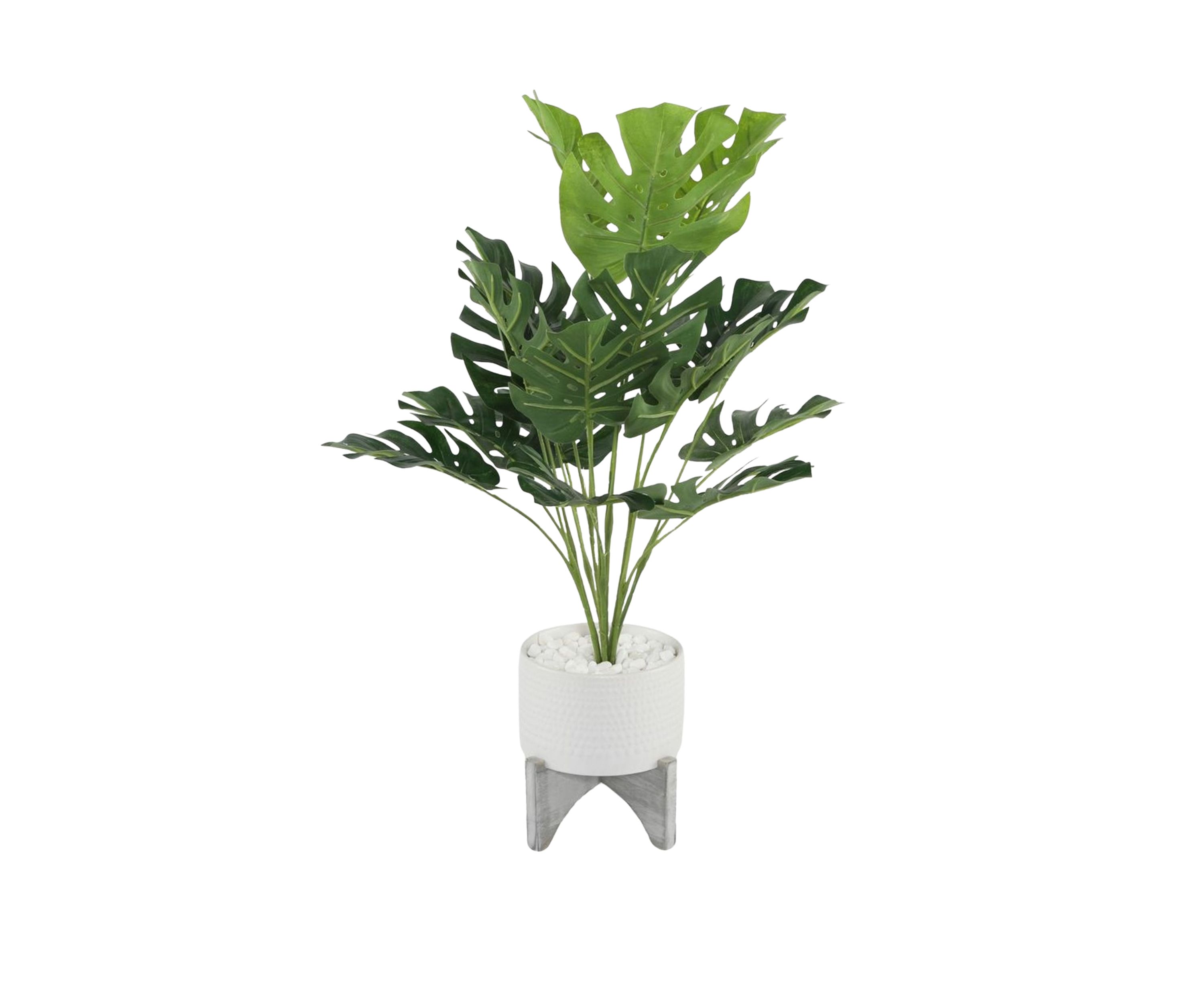 17" Artificial Leaf Plant with Stand