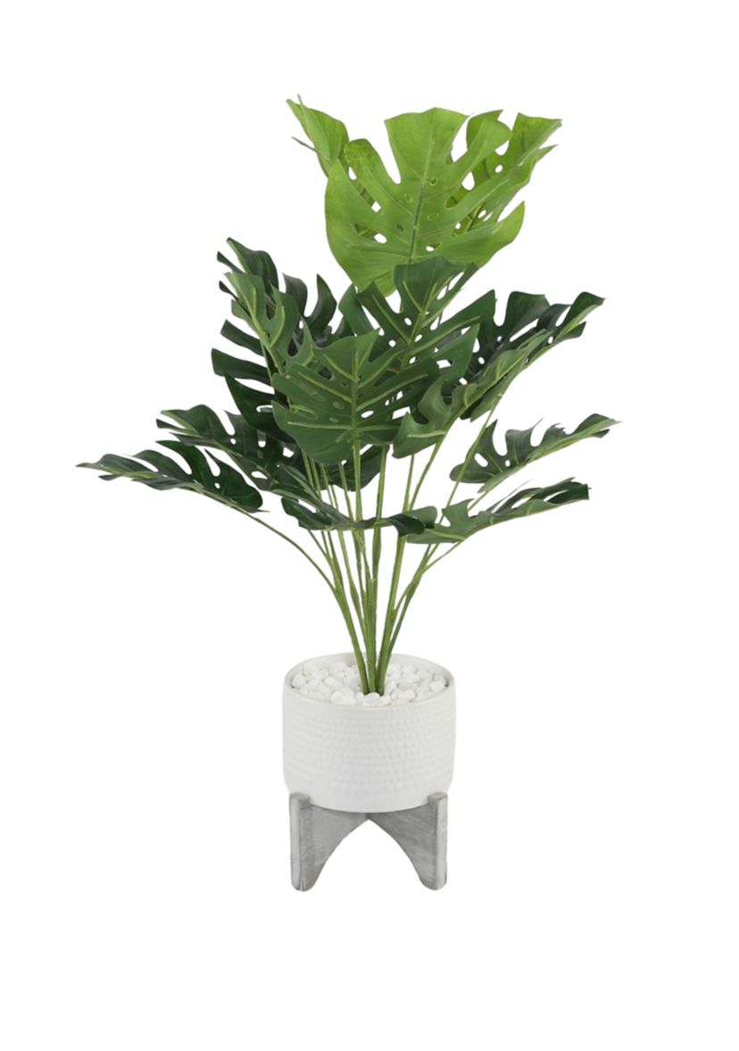 17" Artificial Leaf Plant with Stand
