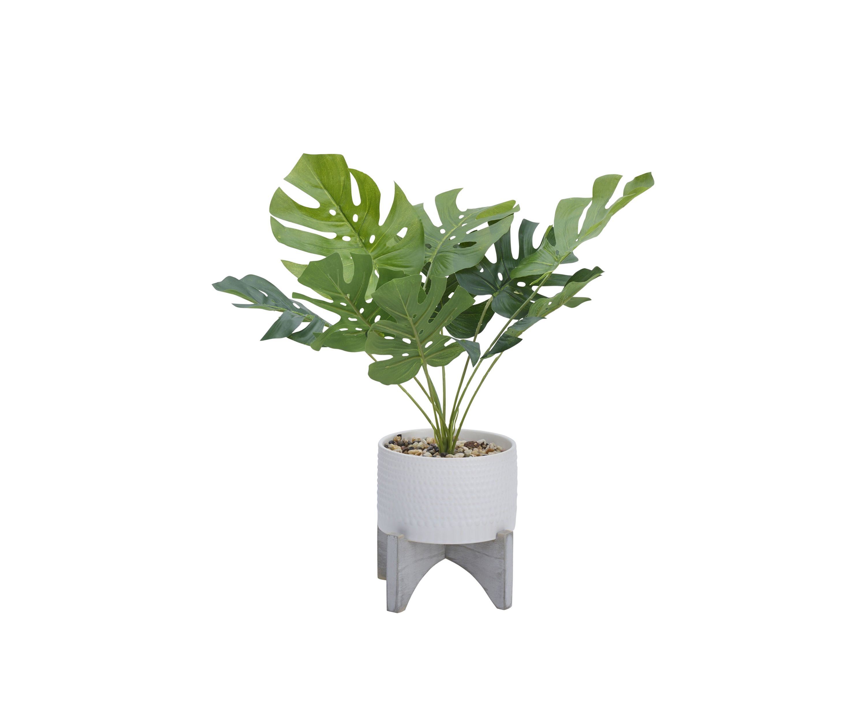 17" Artificial Leaf Plant with Stand
