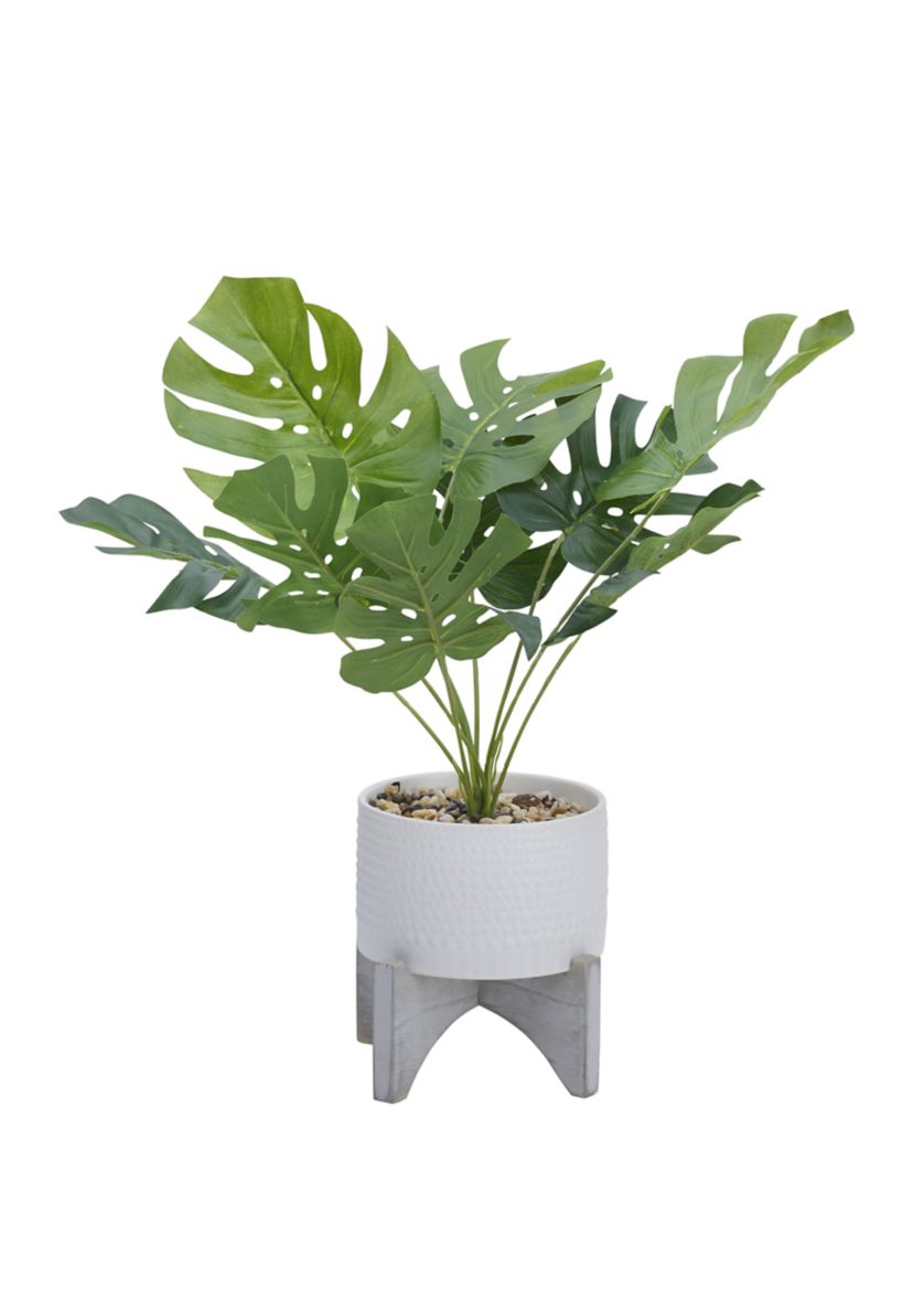 17" Artificial Leaf Plant with Stand