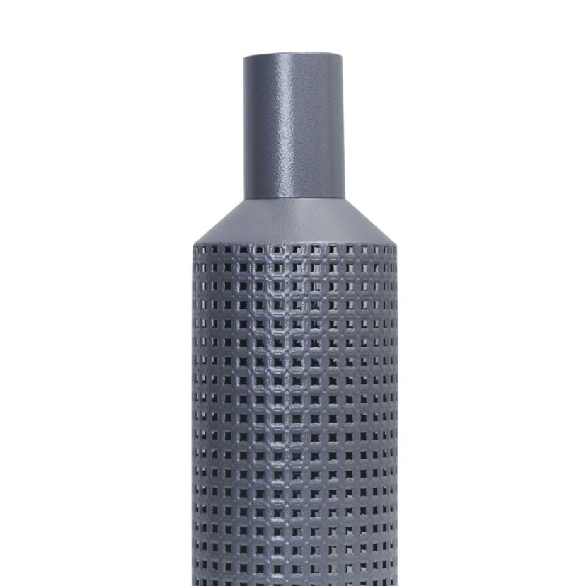 34-Inch Grey Woven Filigree Metal Vase