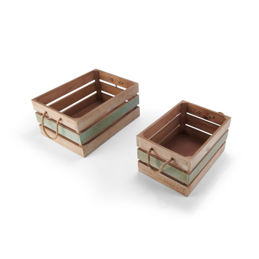 15-in and 13-in Multi-color Crate set, set of 2