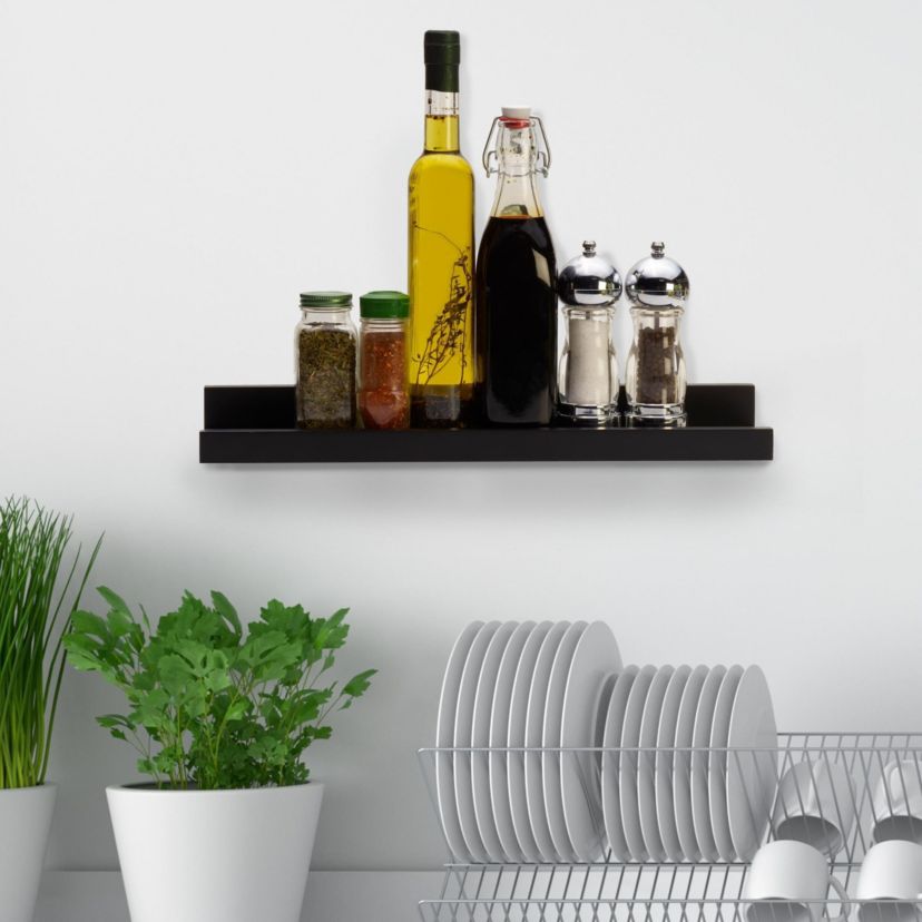 Floating Arc Wall Shelves for Nursery, Bedroom, Living Room, Kitchen, Set of 2, White