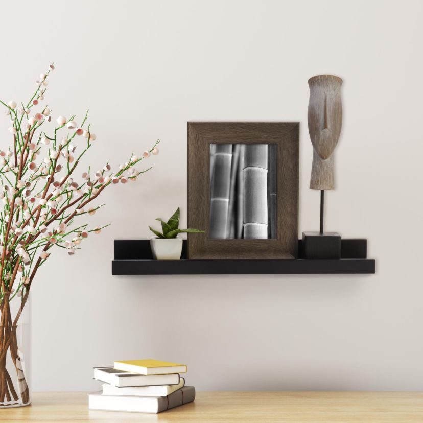 Floating Arc Wall Shelves for Nursery, Bedroom, Living Room, Kitchen, Set of 2, White