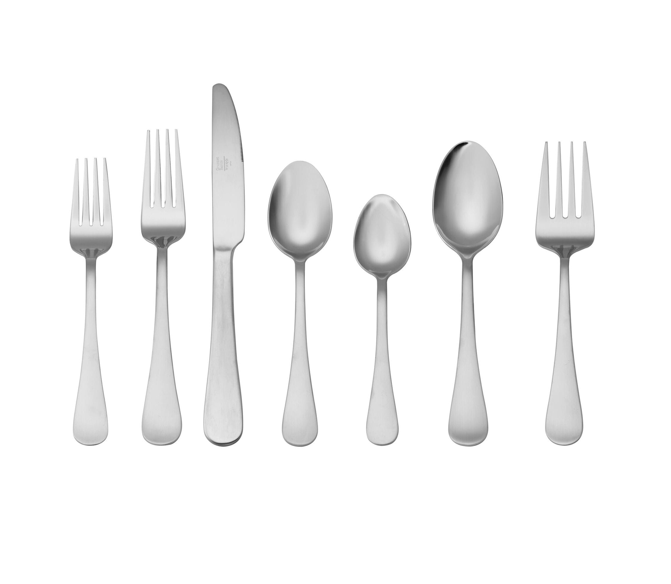 Gourmet Basics by Mikasa Satin Symmetry 42-pc Flatware Set, Service for 8