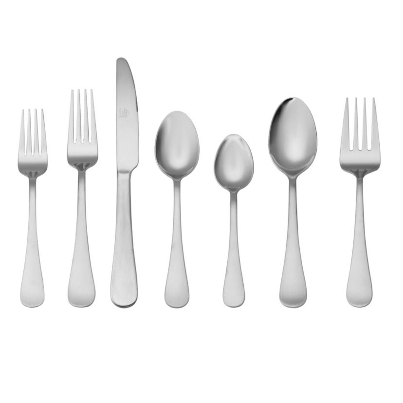 Gourmet Basics by Mikasa Satin Symmetry 42-pc Flatware Set, Service for 8