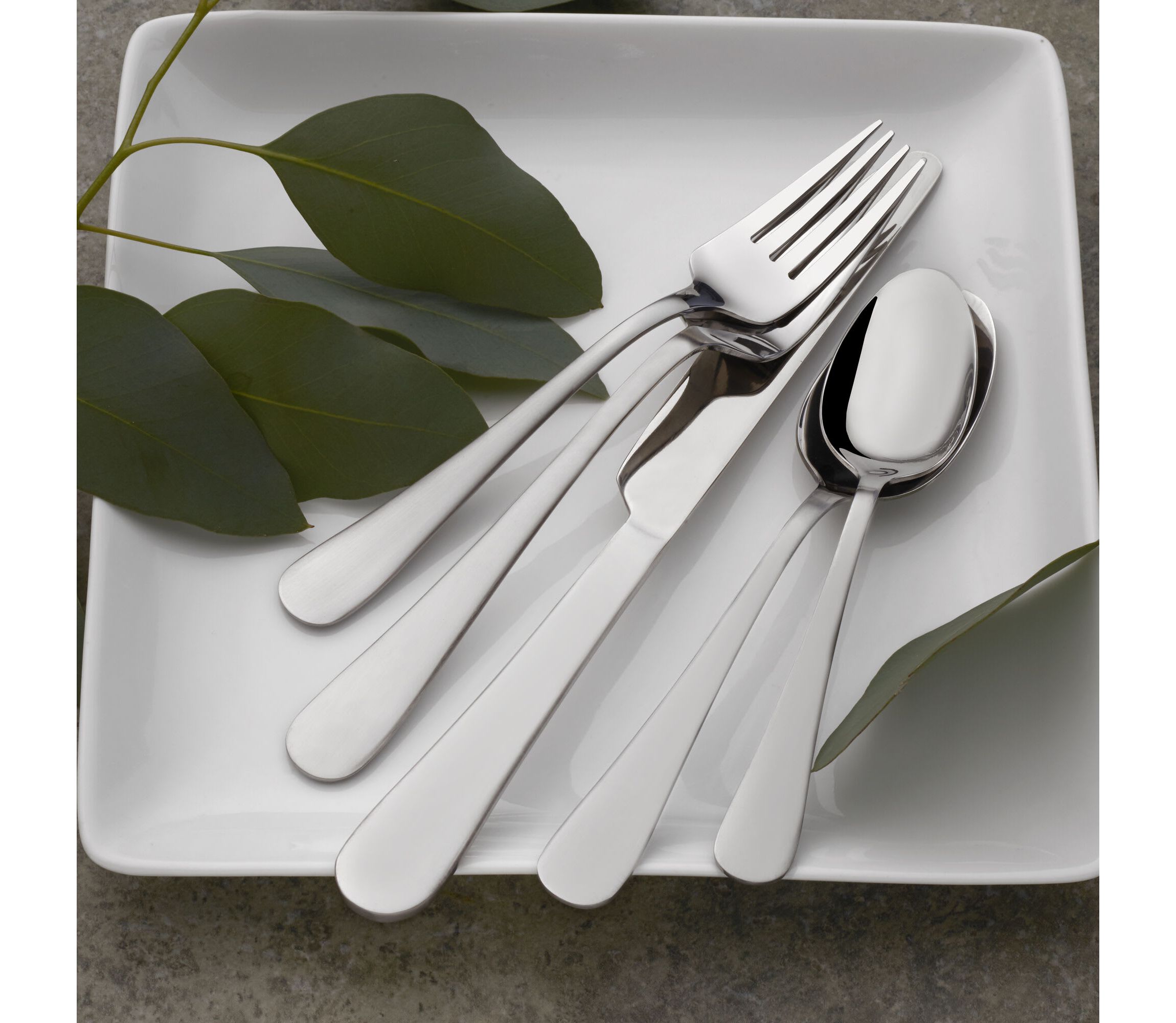 Gourmet Basics by Mikasa Satin Symmetry 42-pc Flatware Set, Service for 8