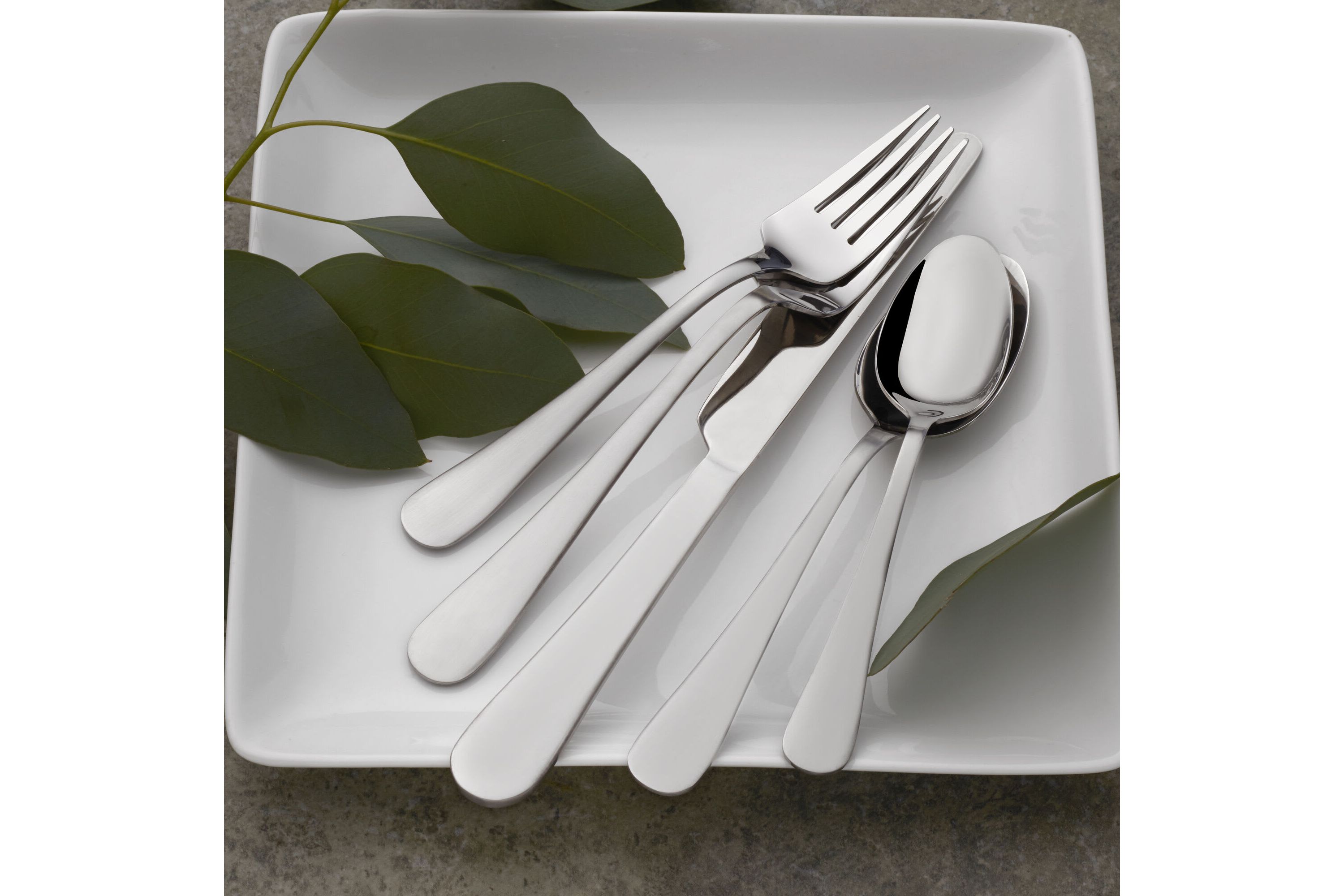 Gourmet Basics by Mikasa Satin Symmetry 42-pc Flatware Set, Service for 8