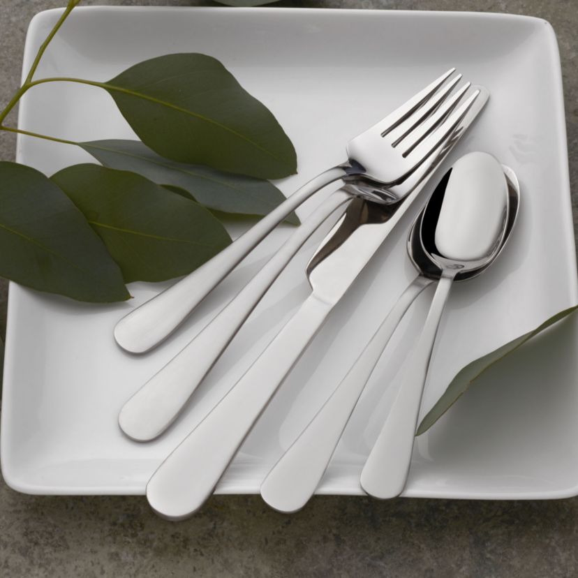 Gourmet Basics by Mikasa Satin Symmetry 42-pc Flatware Set, Service for 8