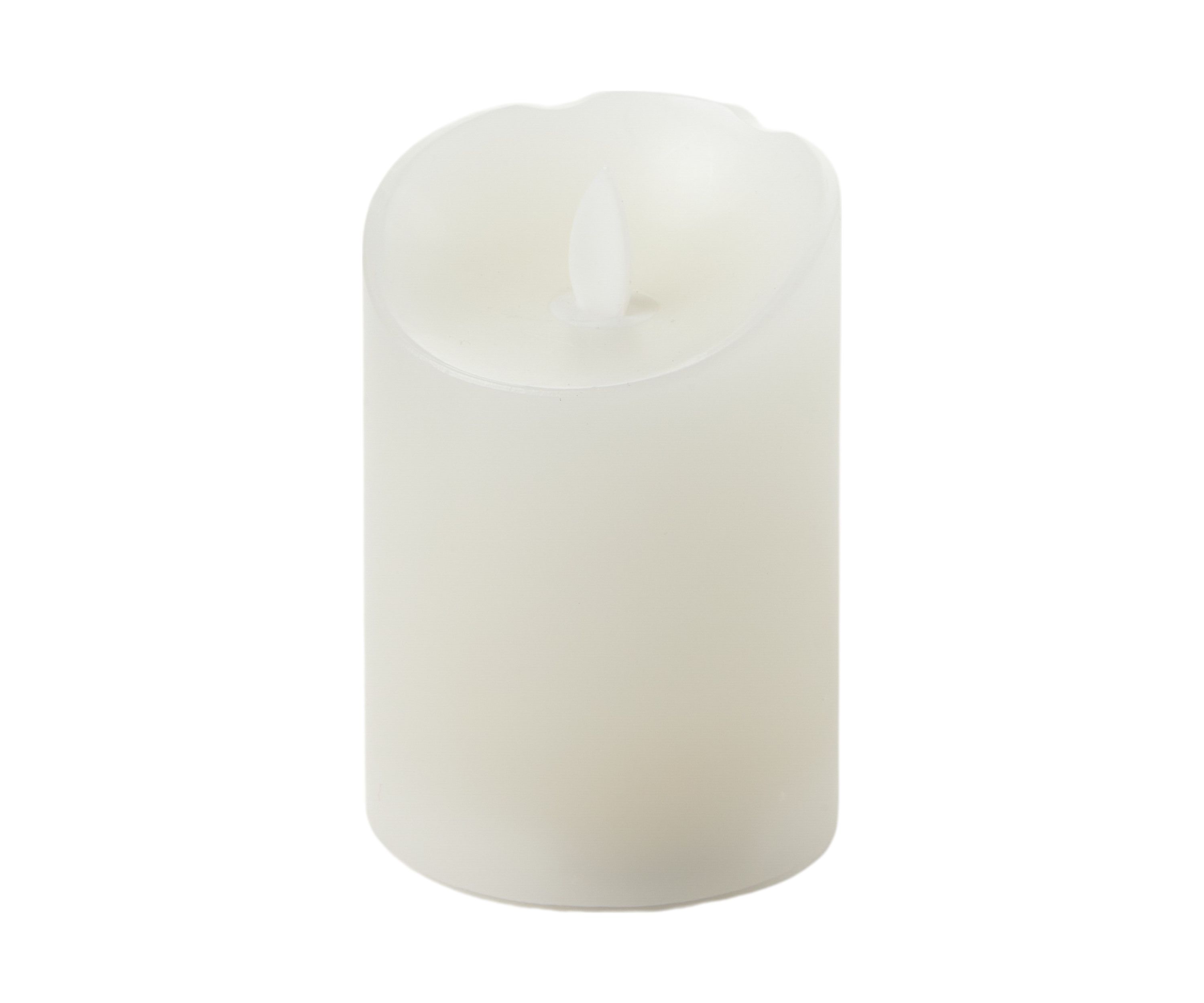 3x4 White Realistic LED Flameless Pillar Candle