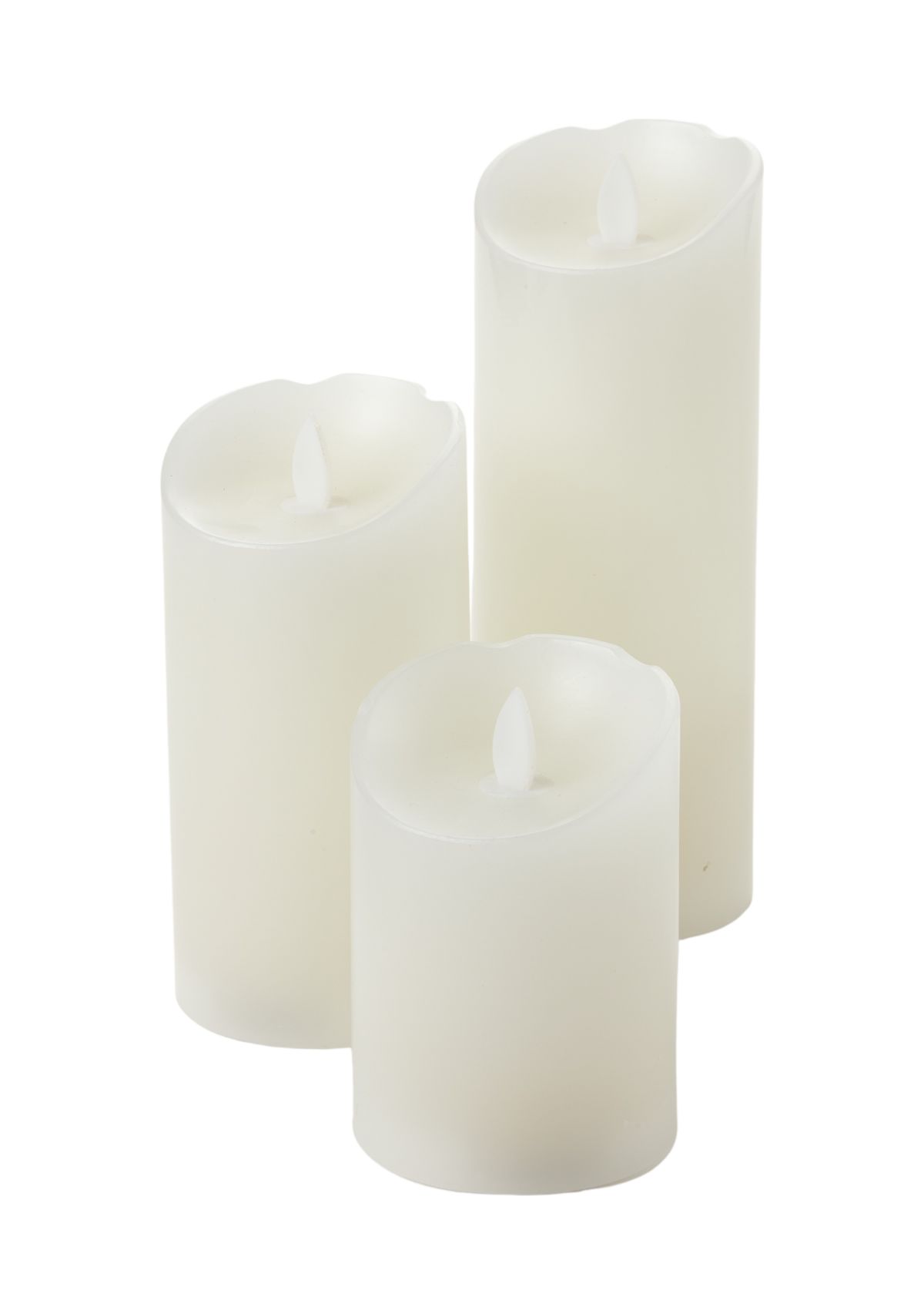 3x4 White Realistic LED Flameless Pillar Candle