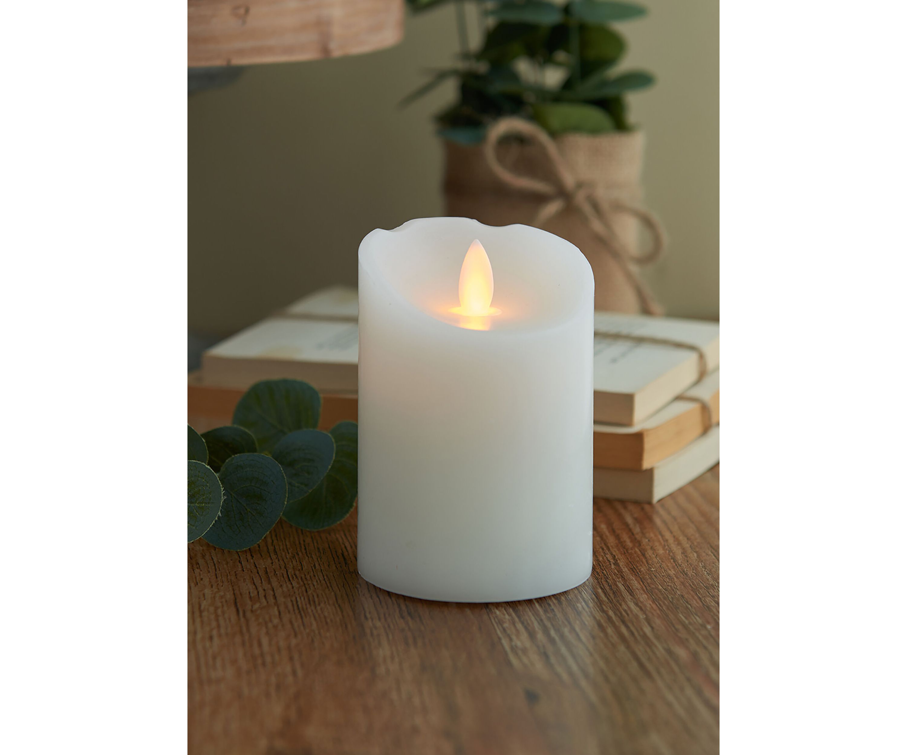 3x4 White Realistic LED Flameless Pillar Candle