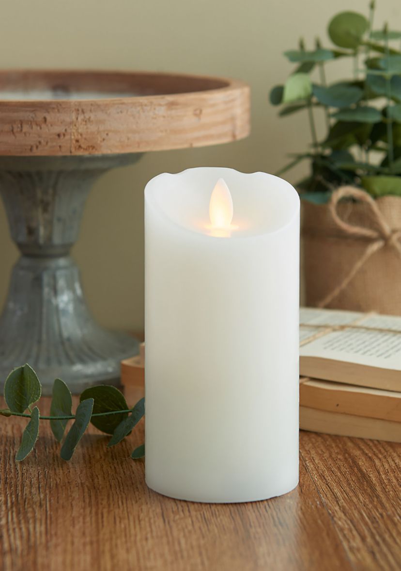Set of 2 Realistic LED Flameless Pillar Candle
