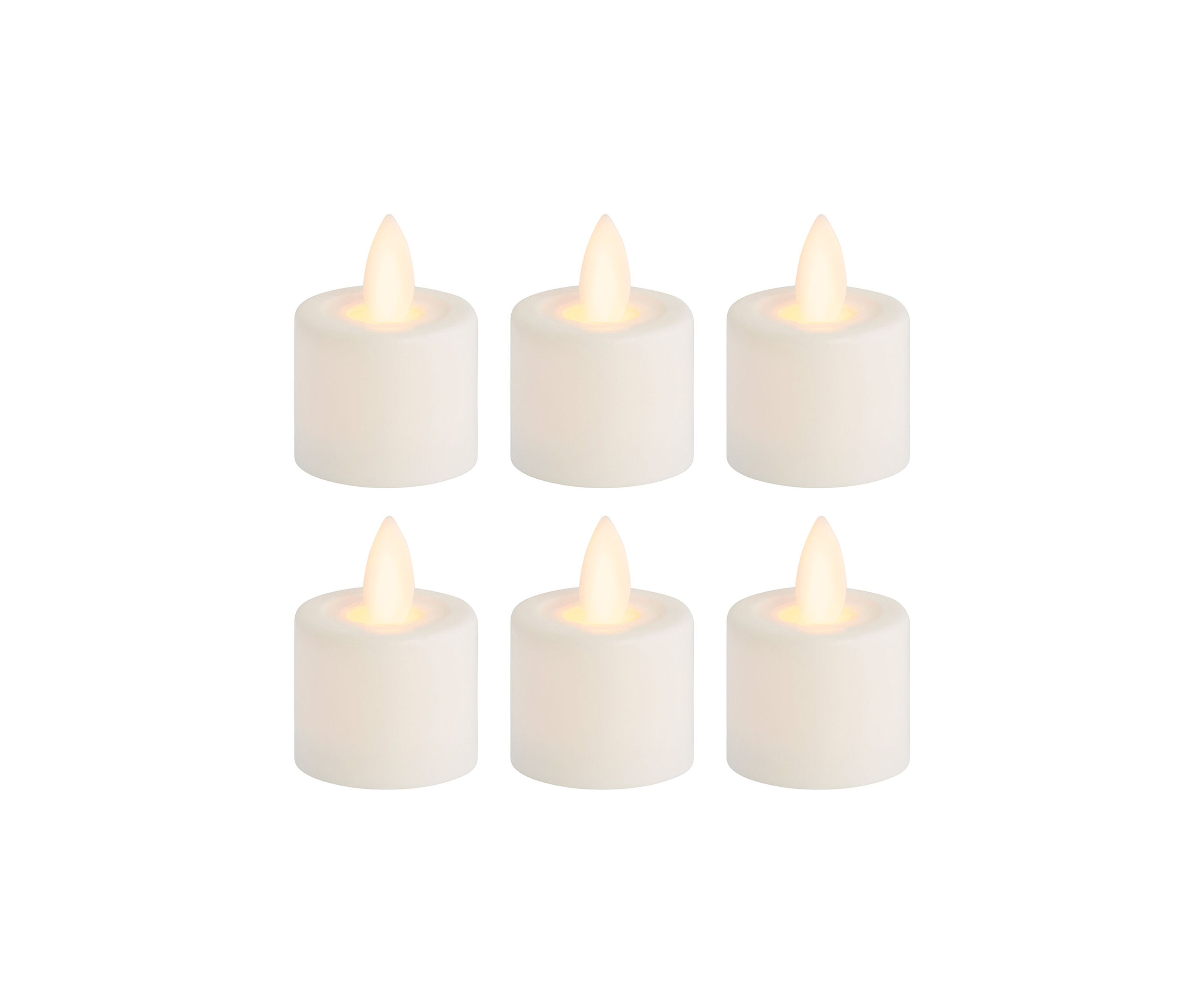 Battery Powered Tealight Candles - Set of 6