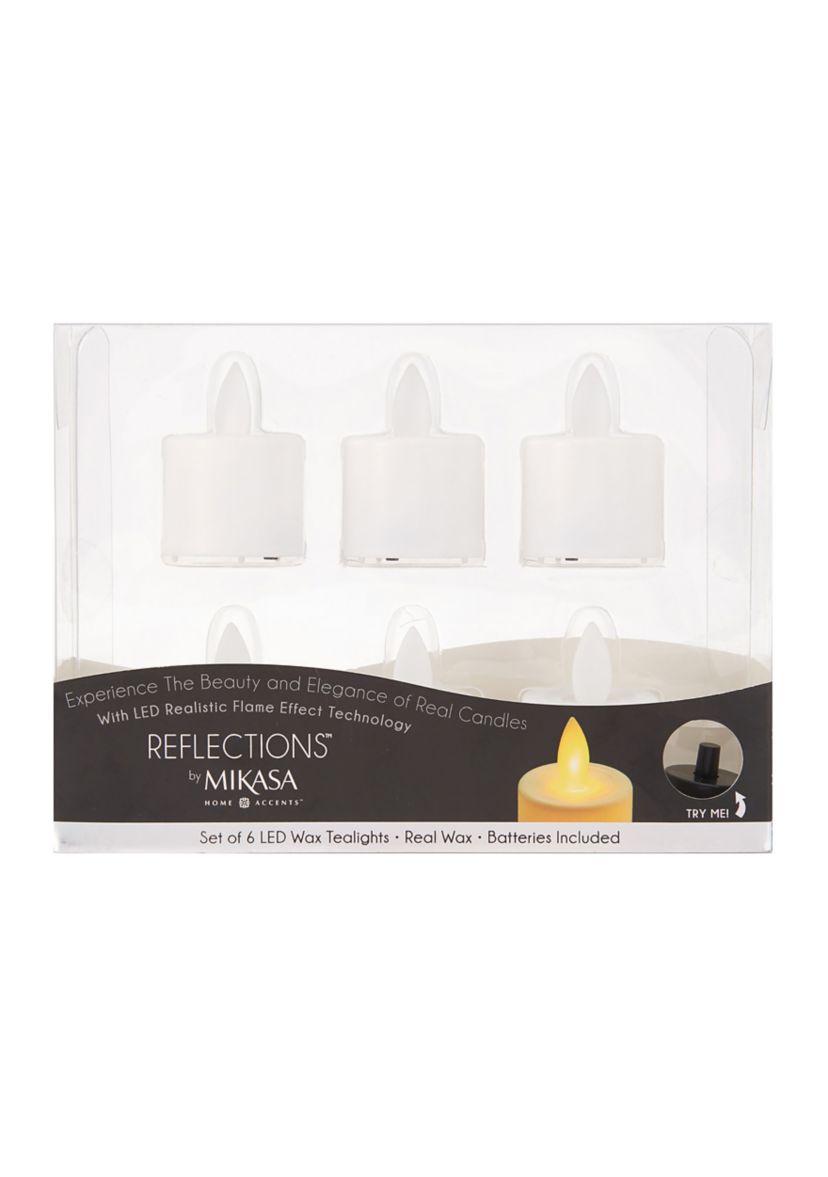 Battery Powered Tealight Candles - Set of 6