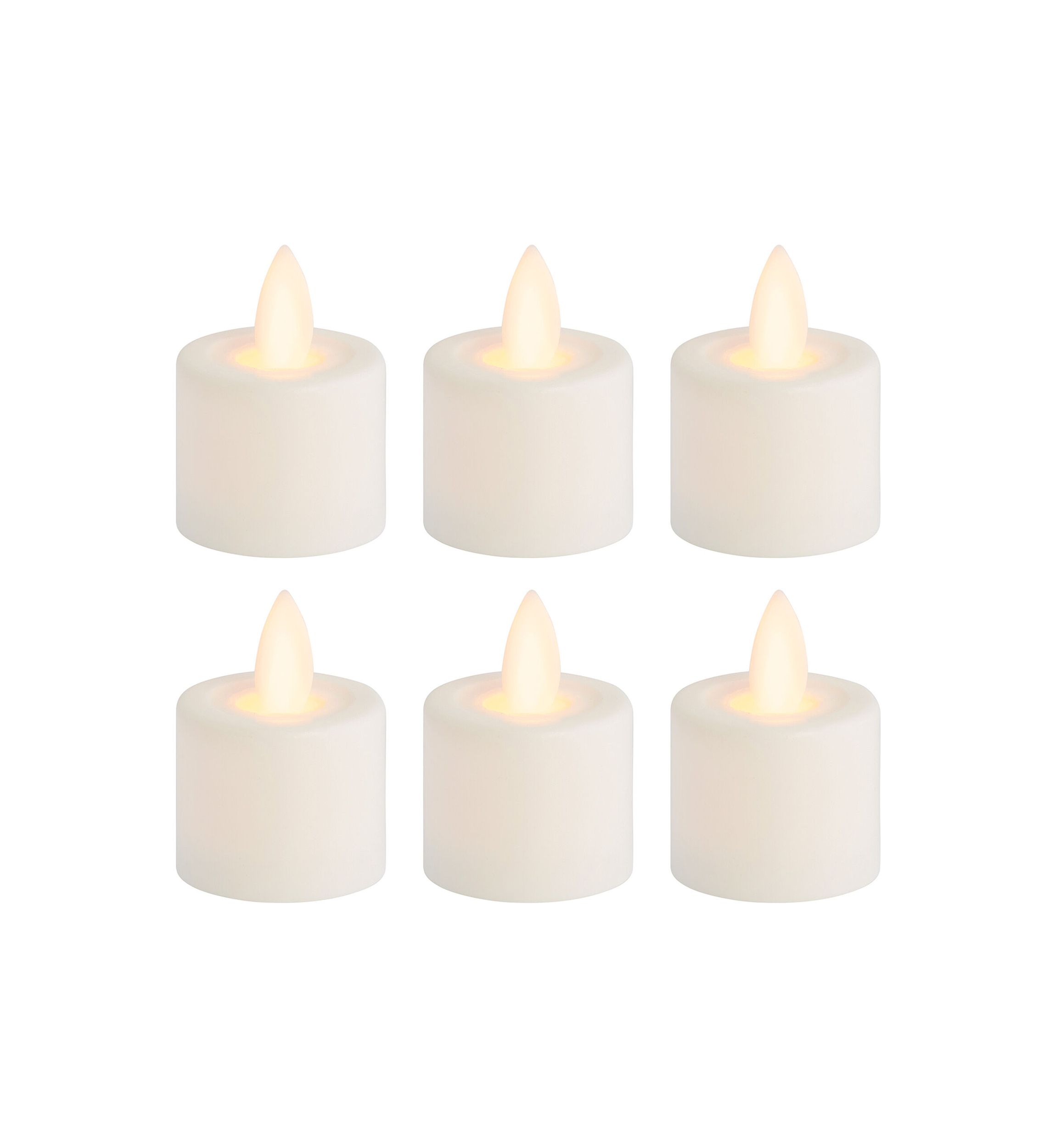 Set of 6 Battery Powered Tealight Candles