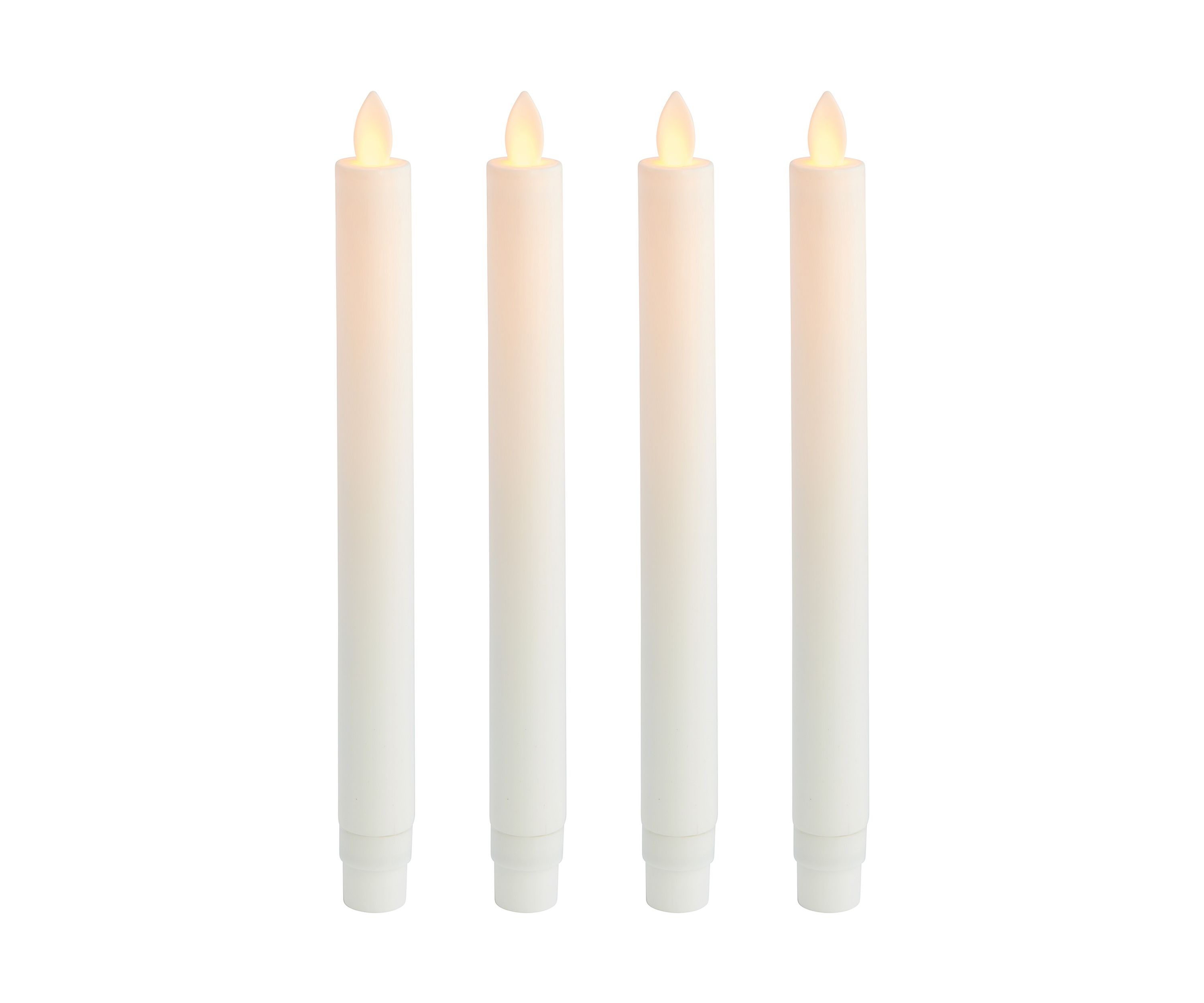 Set of 4 Tapered LED Candles 