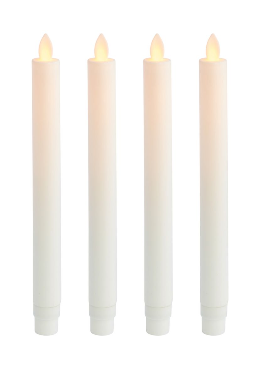 Set of 4 Tapered LED Candles 