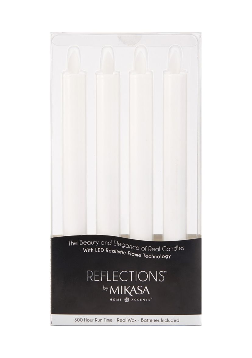Set of 4 Tapered LED Candles 