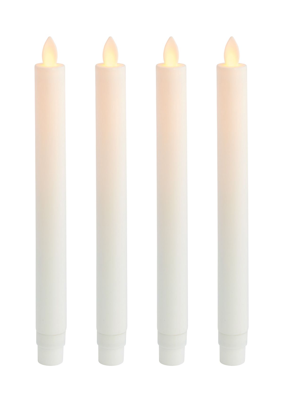 Battery Powered Tapered Candles - Set of 4