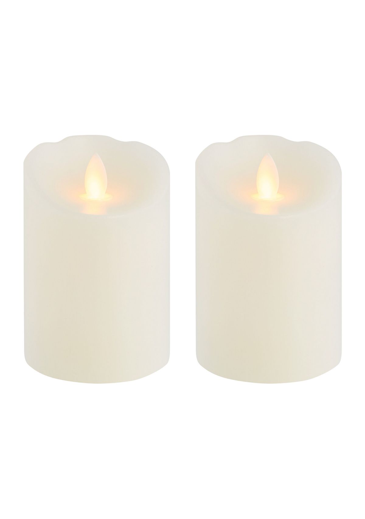 White Realistic Candles - Set of 2
