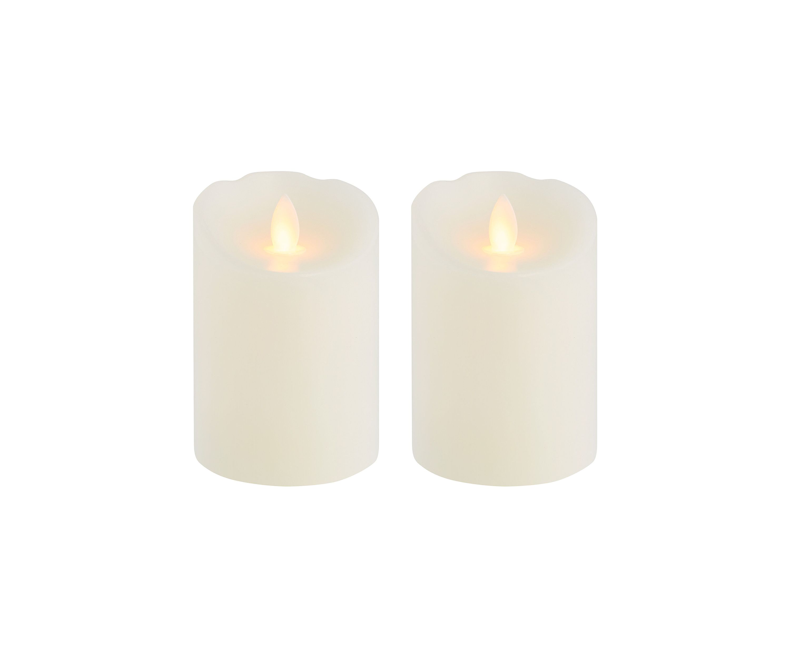 White Realistic Candles - Set of 2