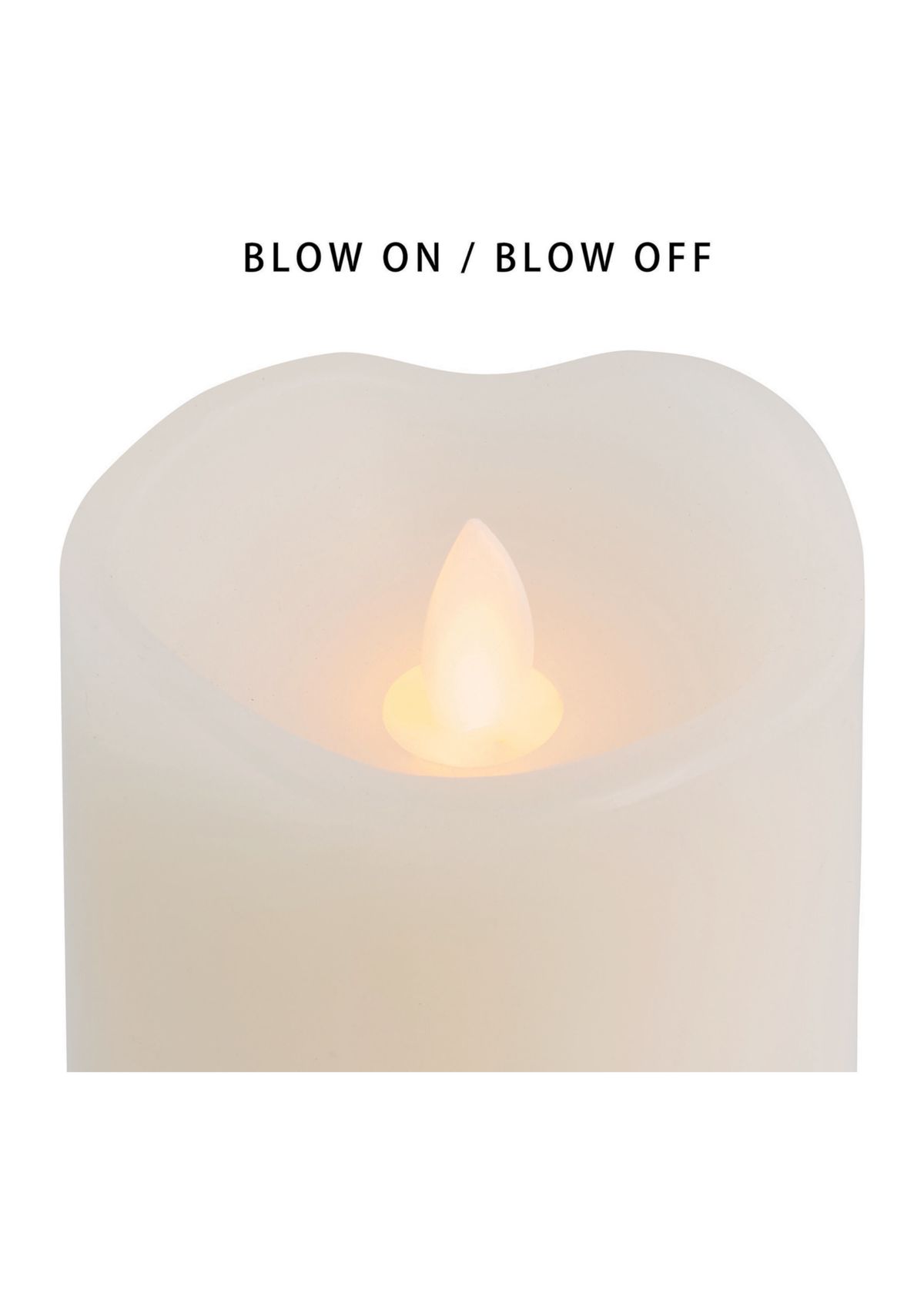 Mikasa Blow Out Realistic LED Wax Pillar, 3x4 Inch