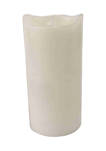 3 in x 6 in White Classic Realistic LED Wax Pillar Candle