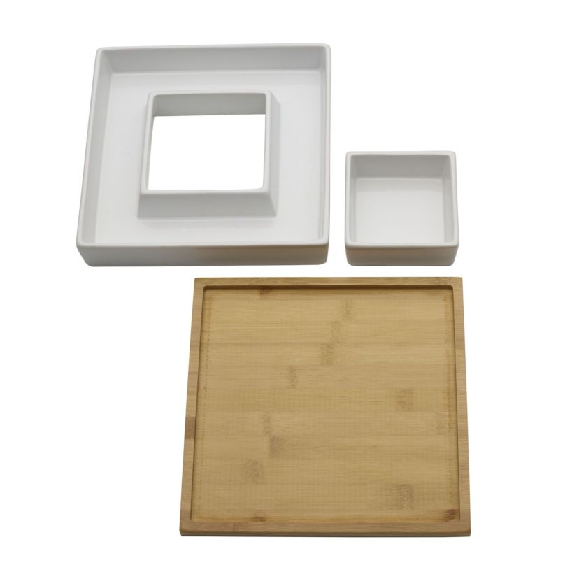 9 Inch Ceramic Chip and Dip Dish
