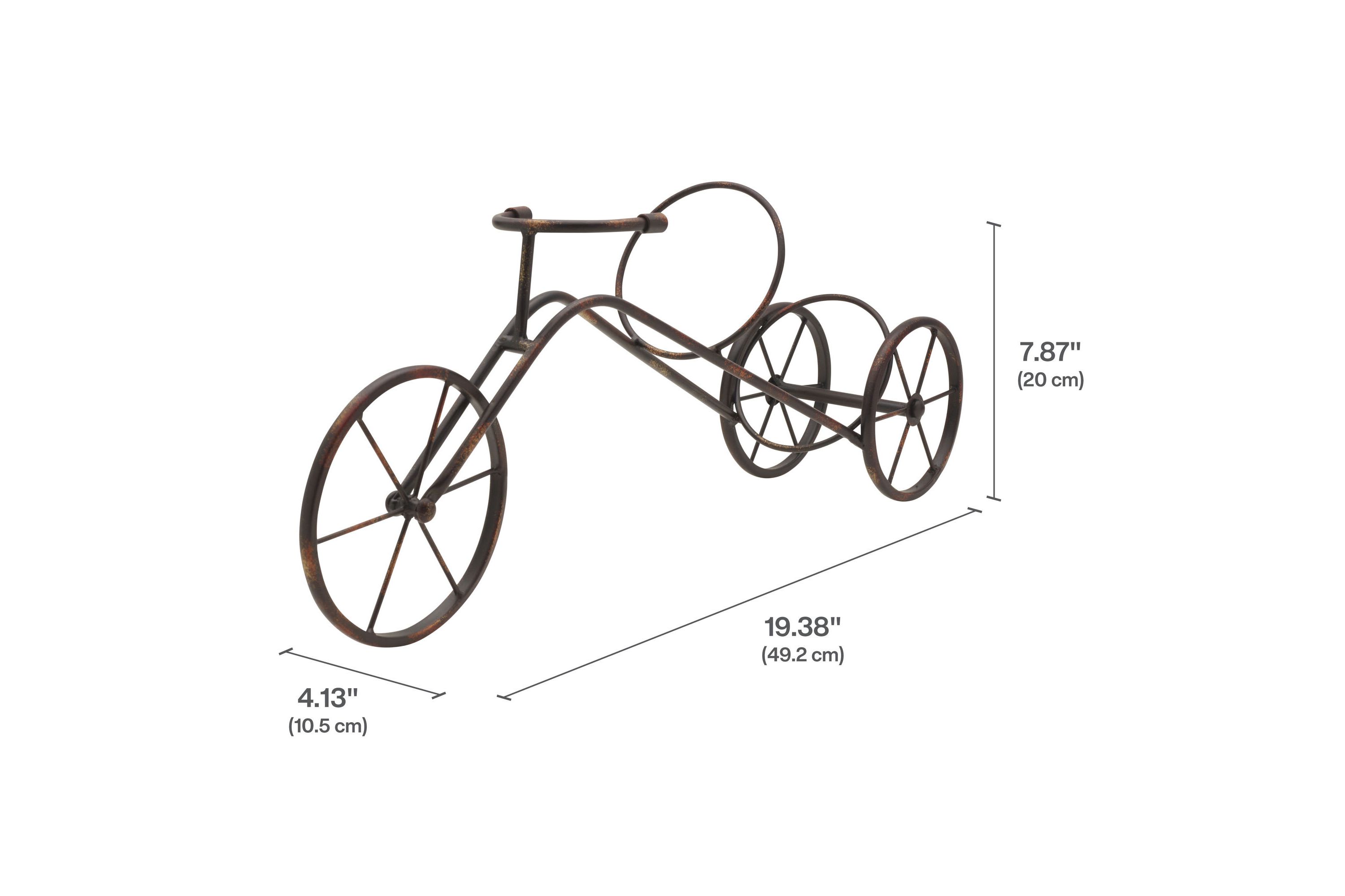 20-inx8-in Metal Push Cart Wine Holder