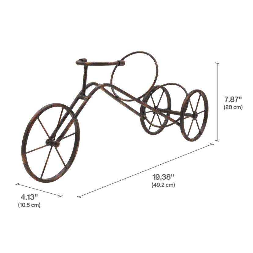 20-inx8-in Metal Push Cart Wine Holder