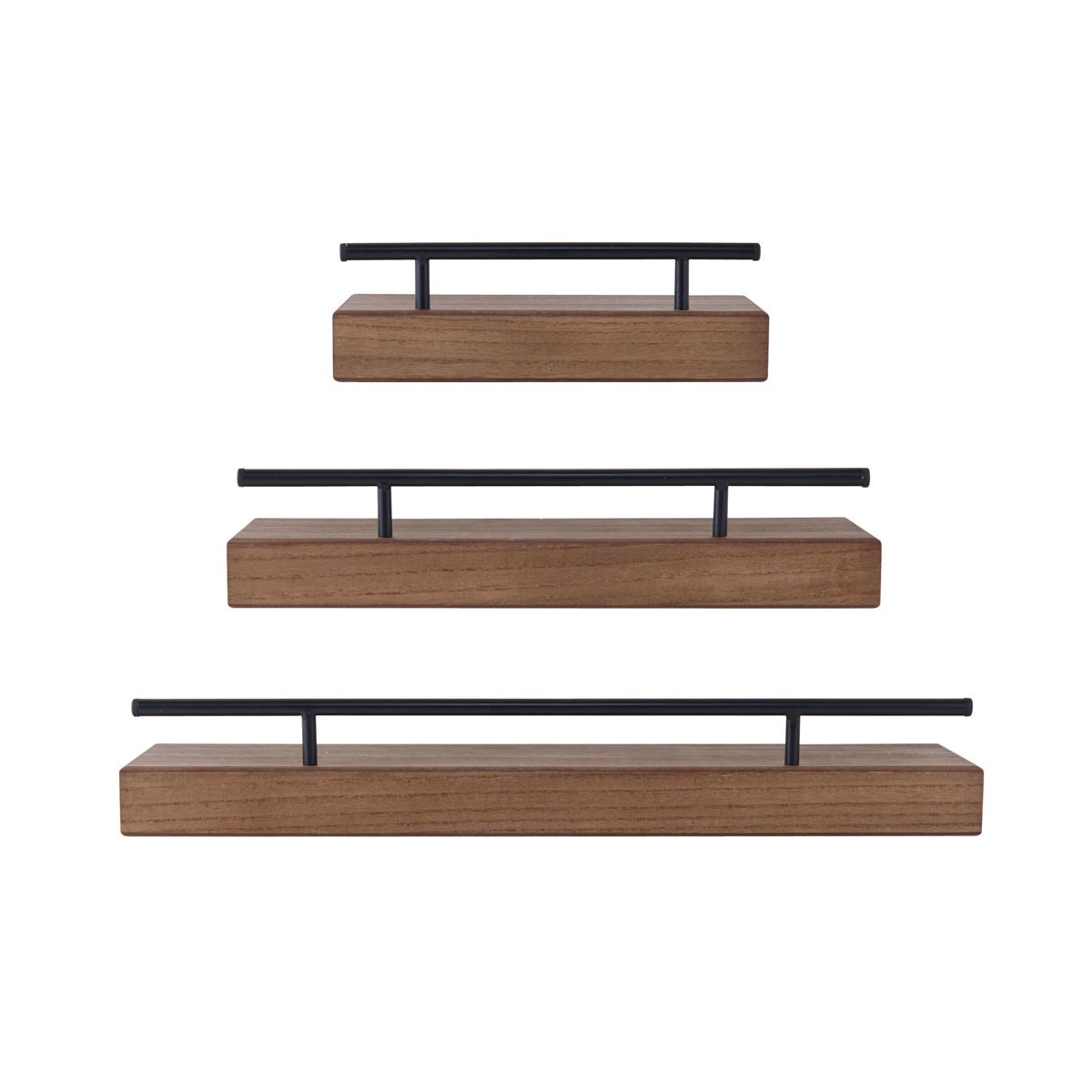 Floating Railing Shelf for Bedroom, Living Room, Bathroom, Kitchen, Set of 3
